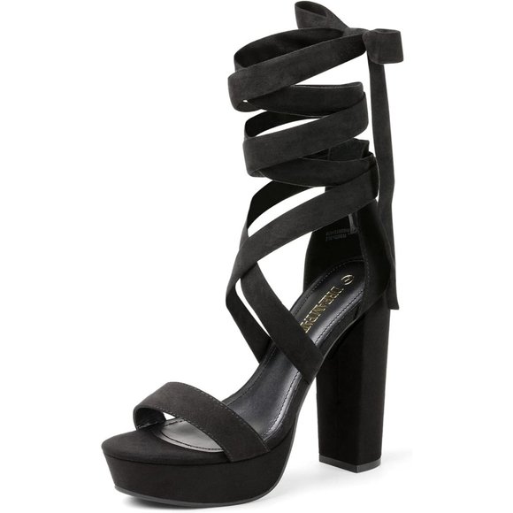 High Heels Chunky Block Platform Heels for Women Strappy Dressy Pumps Sandals - Picture 1 of 8
